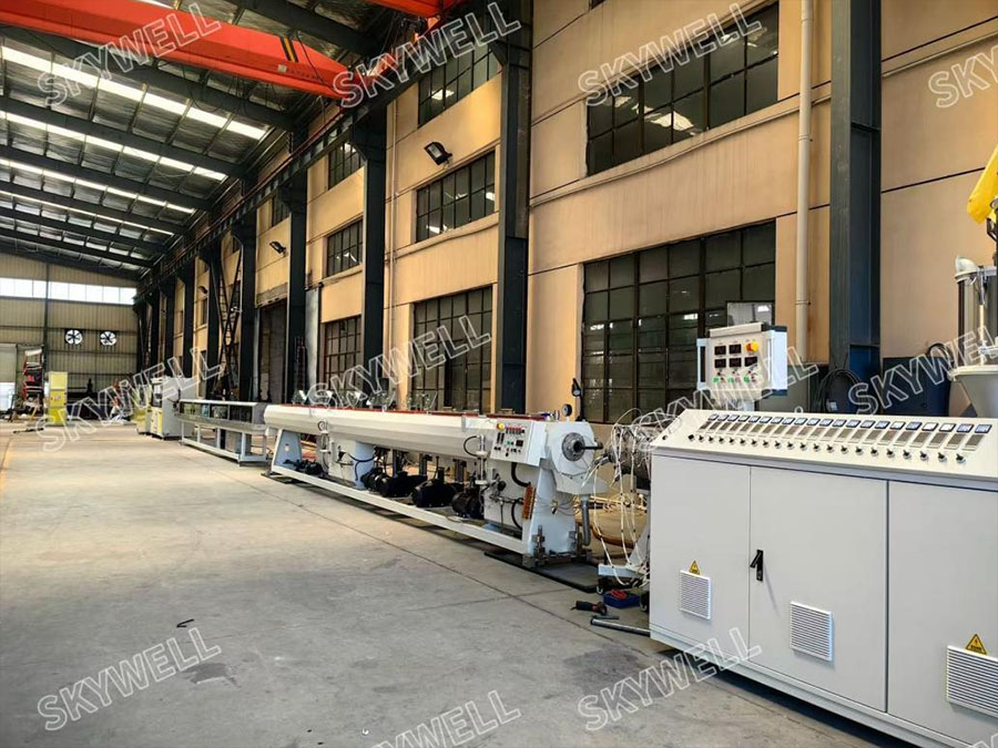 20-110mm HDPE Coil Pipe Machine testing for our South Africa Customer-SKYWELL Machinery 20-110mm HDPE Coil Pipe Machine testing for our South Africa Customer-SKYWELL Machinery