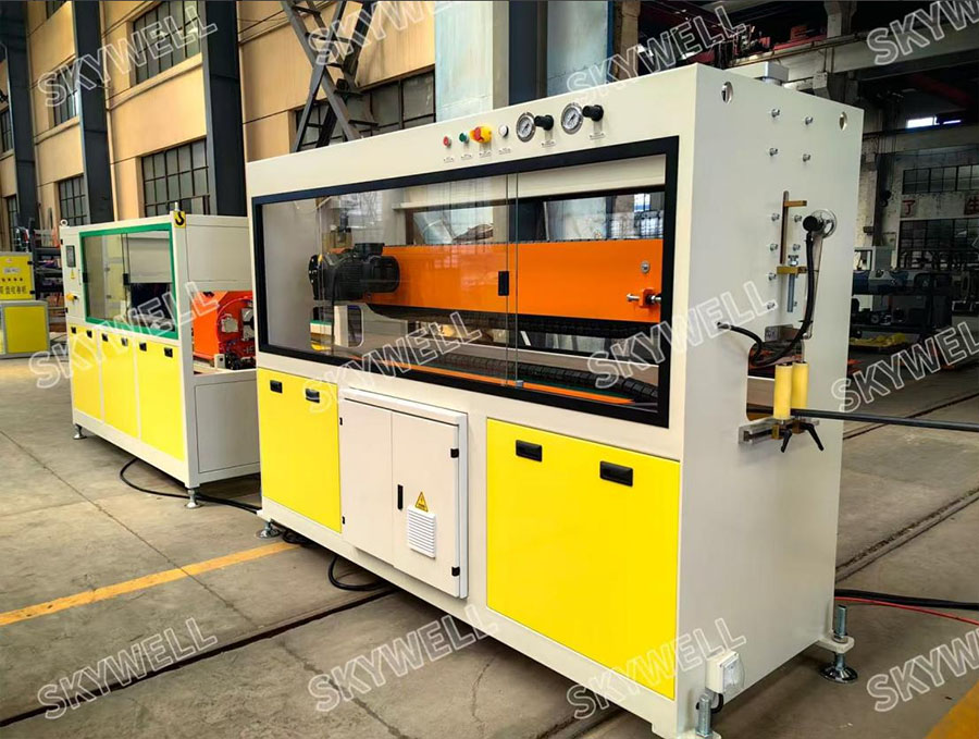 20-110mm HDPE Coil Pipe Machine testing for our South Africa Customer-SKYWELL Machinery 20-110mm HDPE Coil Pipe Machine testing for our South Africa Customer-SKYWELL Machinery