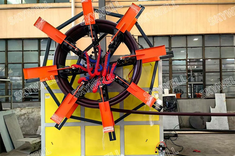20-110mm HDPE Coil Pipe Machine testing for our South Africa Customer