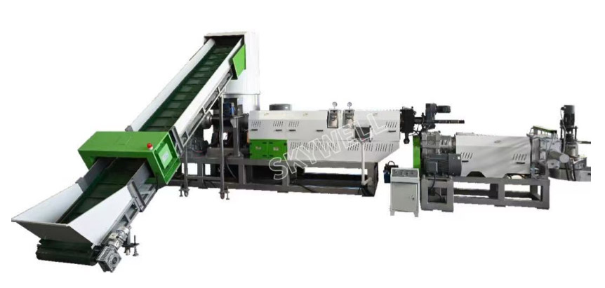 500kg/h Plastic PP PE Film Bag Washing and Pelletizing Machine testing for our Sri Lanka customer-SKYWELL Machinery 500kg/h Plastic PP PE Film Bag Washing and Pelletizing Machine testing for our Sri Lanka customer-SKYWELL Machinery