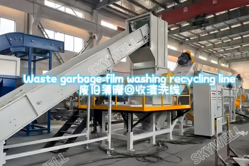 500kg/h Plastic PP PE Film Bag Washing and Pelletizing Machine testing for our Sri Lanka customer